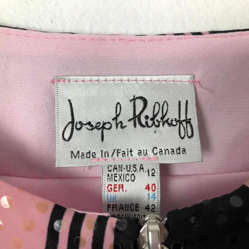 Joseph Ribkoff Pink Black Jacket - Picture 4 of 7